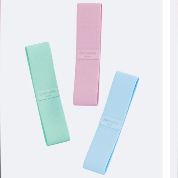 BetterMe Pilates Long Resistance Bands Set of 3 in Pastel Mint, Pink, Blue. NWT - Picture 2 of 8